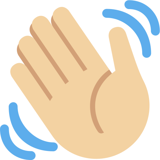 waving hand: medium-light skin tone — Twitter / X