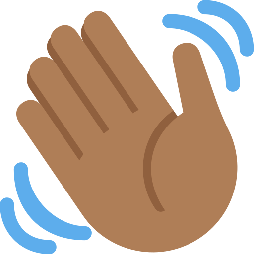 waving hand: medium-dark skin tone — Twitter / X