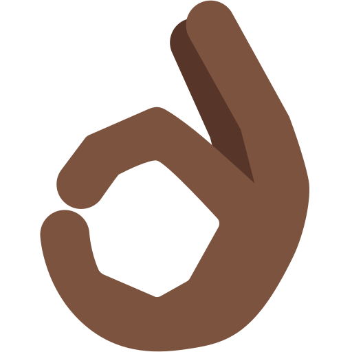 OK hand: dark skin tone — Twitter / X