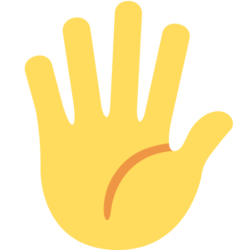hand with fingers splayed — Twitter / X