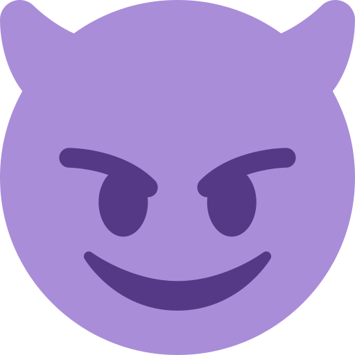 smiling face with horns — Twitter / X