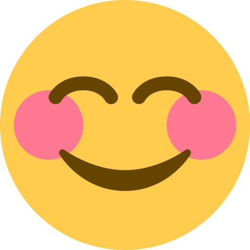 smiling face with smiling eyes — Twitter / X