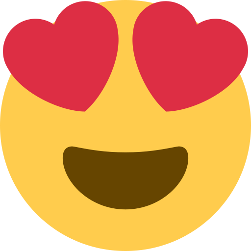 smiling face with heart-eyes — Twitter / X