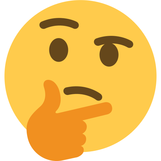 thinking face — Twitter / X