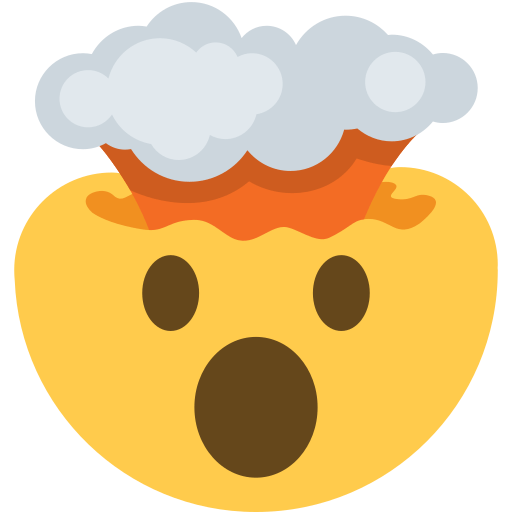 exploding head — Twitter / X