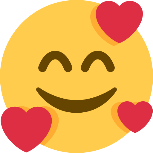 smiling face with hearts — Twitter / X