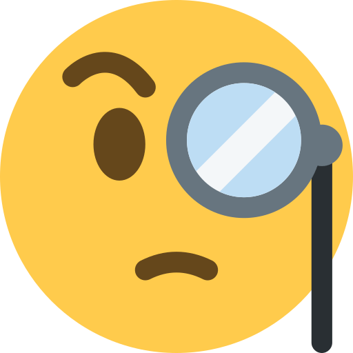 face with monocle — Twitter / X
