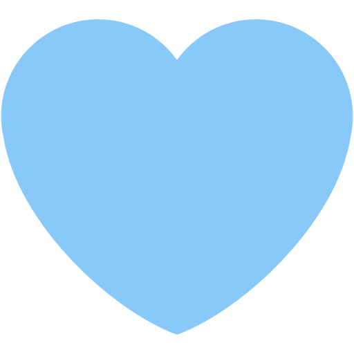 light blue heart — Twitter / X