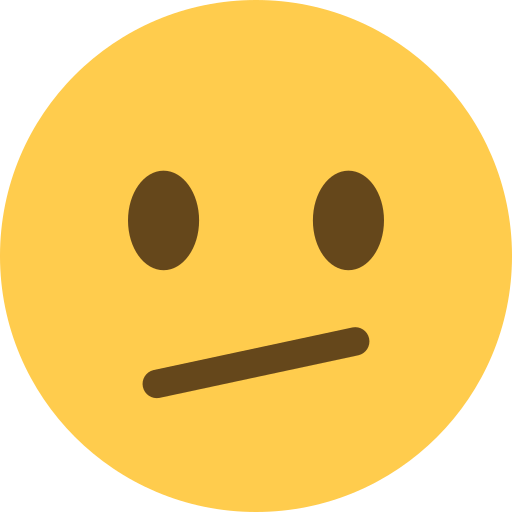 face with diagonal mouth — Twitter / X