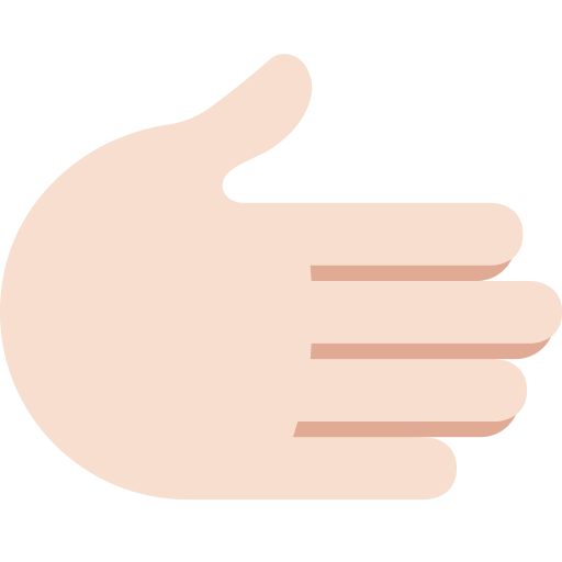 rightwards hand: light skin tone — Twitter / X