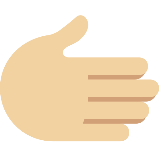 rightwards hand: medium-light skin tone — Twitter / X