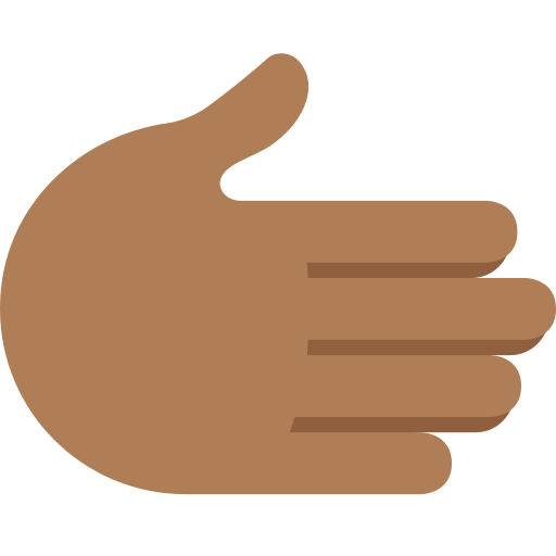 rightwards hand: medium-dark skin tone — Twitter / X