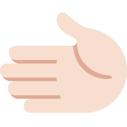 leftwards hand: light skin tone — Twitter / X
