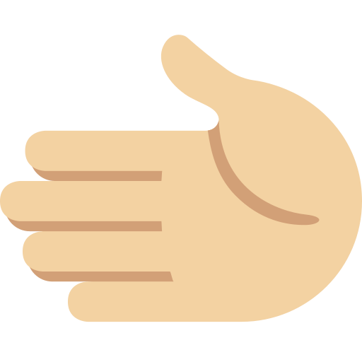 leftwards hand: medium-light skin tone — Twitter / X