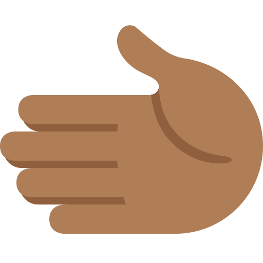 leftwards hand: medium-dark skin tone — Twitter / X
