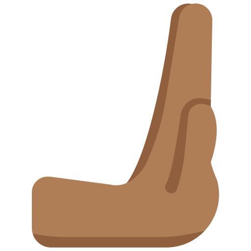rightwards pushing hand: medium-dark skin tone — Twitter / X