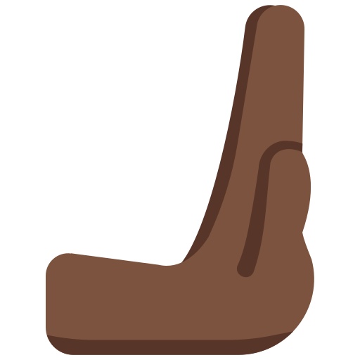 rightwards pushing hand: dark skin tone — Twitter / X