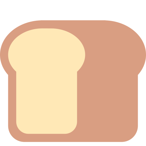 Bread as drawn by Twitter / X in Twemoji 2.0