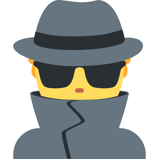 Detective as drawn by Twitter / X in Twemoji 2.0