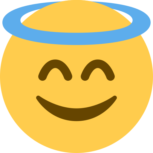 Smiling Face with Halo, the previous design