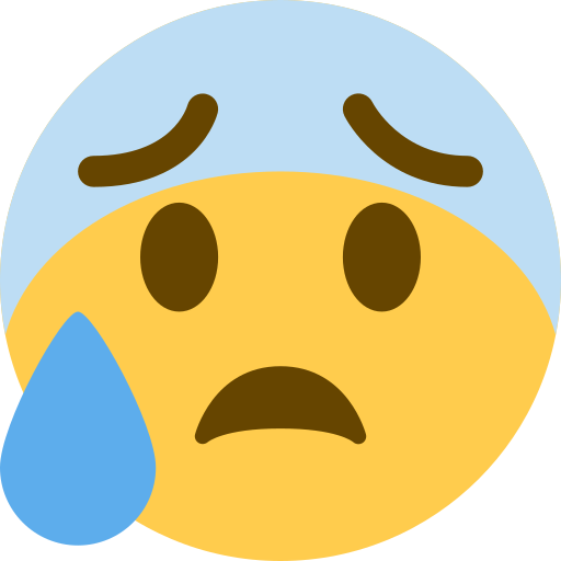 Anxious Face with Sweat, the previous design