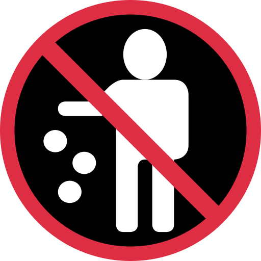 No Littering as drawn by Twitter / X in Twemoji 2.0