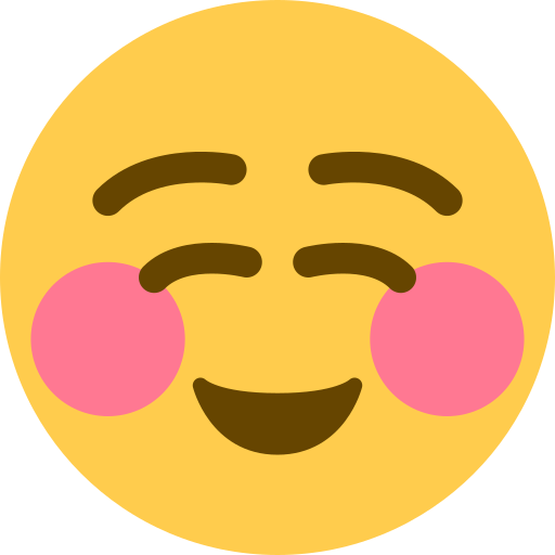 Smiling Face as drawn by Twitter / X in Twemoji 2.0