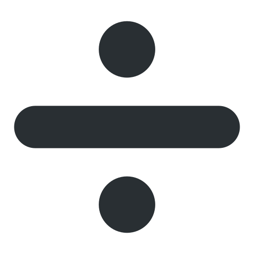 Divide as drawn by Twitter / X in Twemoji 2.0