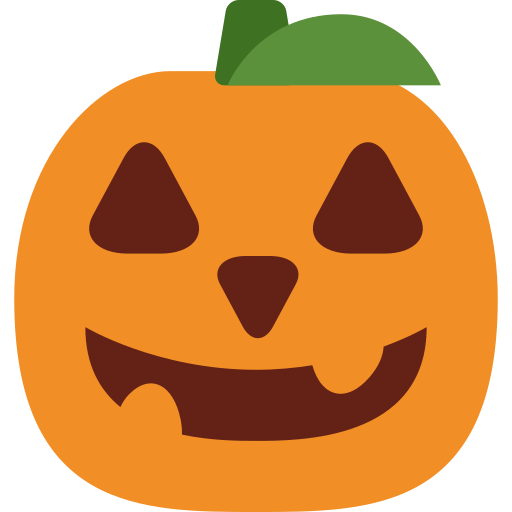 Jack-O-Lantern as drawn by Twitter / X in Twemoji 2.1.2