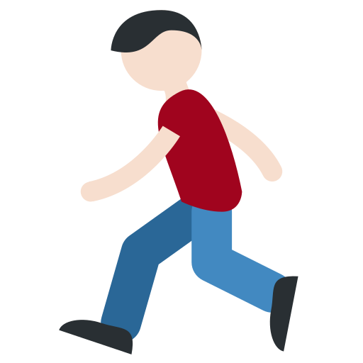 Person Running: Light Skin Tone, the previous design