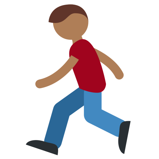 Person Running: Medium-Dark Skin Tone, the previous design