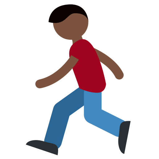 Person Running: Dark Skin Tone, the previous design