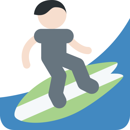 Person Surfing: Light Skin Tone, the previous design