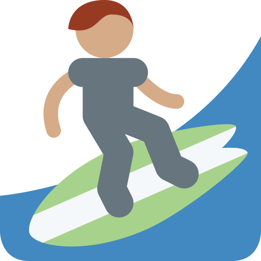 Person Surfing: Medium Skin Tone, the previous design