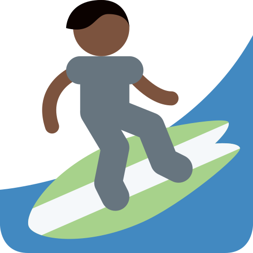 Person Surfing: Dark Skin Tone, the previous design