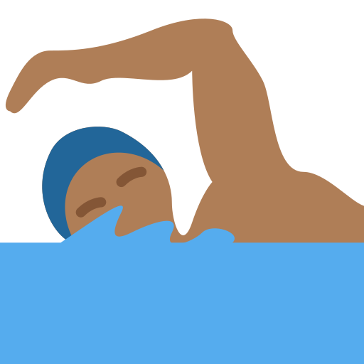 Person Swimming: Medium-Dark Skin Tone, the previous design