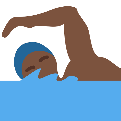 Person Swimming: Dark Skin Tone, the previous design