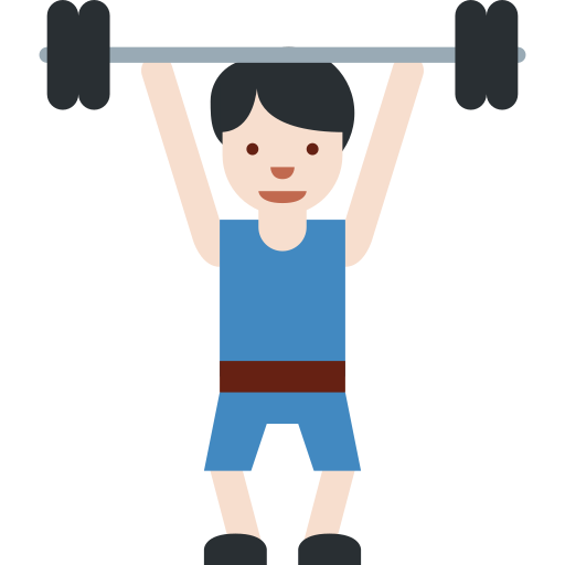 Person Lifting Weights: Light Skin Tone, the previous design