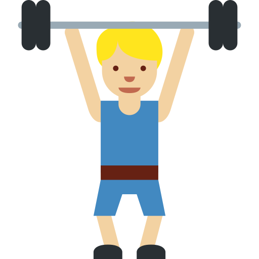 Person Lifting Weights: Medium-Light Skin Tone, the previous design