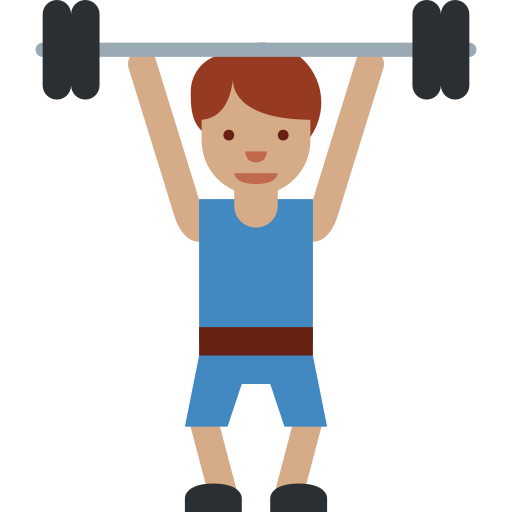 Person Lifting Weights: Medium Skin Tone, the previous design