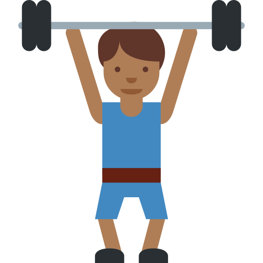 Person Lifting Weights: Medium-Dark Skin Tone, the previous design