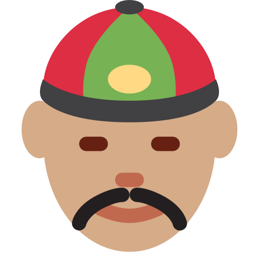 Person with Skullcap: Medium Skin Tone, the previous design