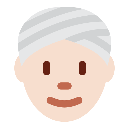 Person Wearing Turban: Light Skin Tone, the previous design