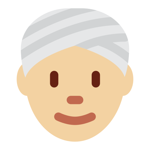 Person Wearing Turban: Medium-Light Skin Tone, the previous design