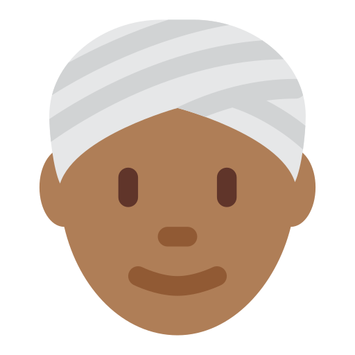 Person Wearing Turban: Medium-Dark Skin Tone, the previous design
