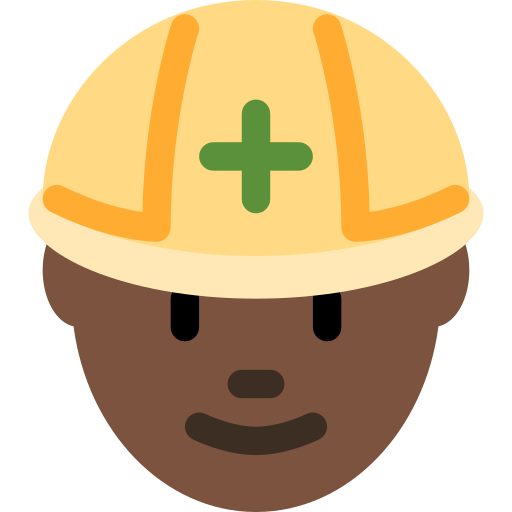 Construction Worker: Dark Skin Tone, the previous design