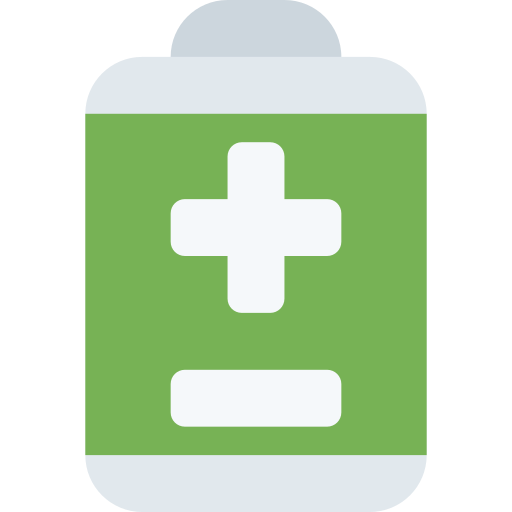 Battery as drawn by Twitter / X in Twemoji 2.1.2