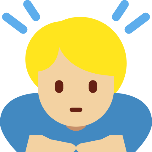 Person Bowing: Medium-Light Skin Tone, the previous design