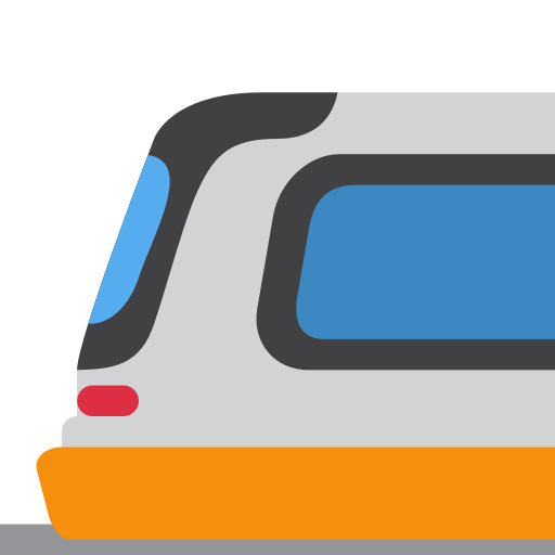 Light Rail as drawn by Twitter / X in Twemoji 2.1.2