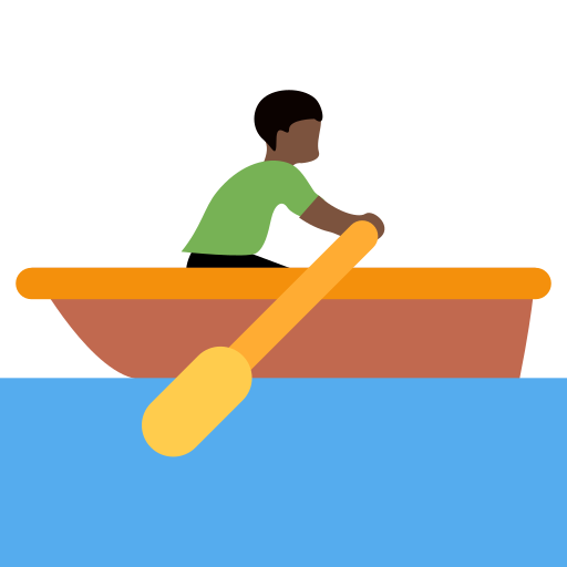 Person Rowing Boat: Dark Skin Tone, the previous design